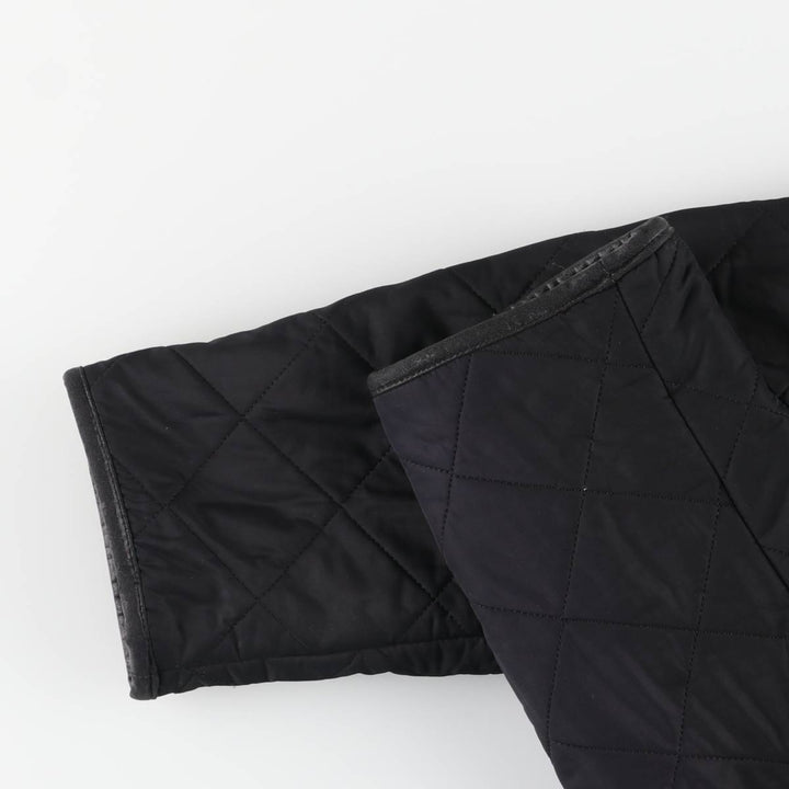 Barbour padded quilted puffer jacket, men's size M polyester black type Vintage Second Hand