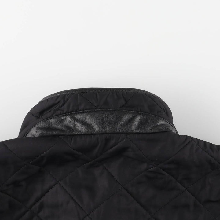 Barbour padded quilted puffer jacket, men's size M polyester black type Vintage Second Hand