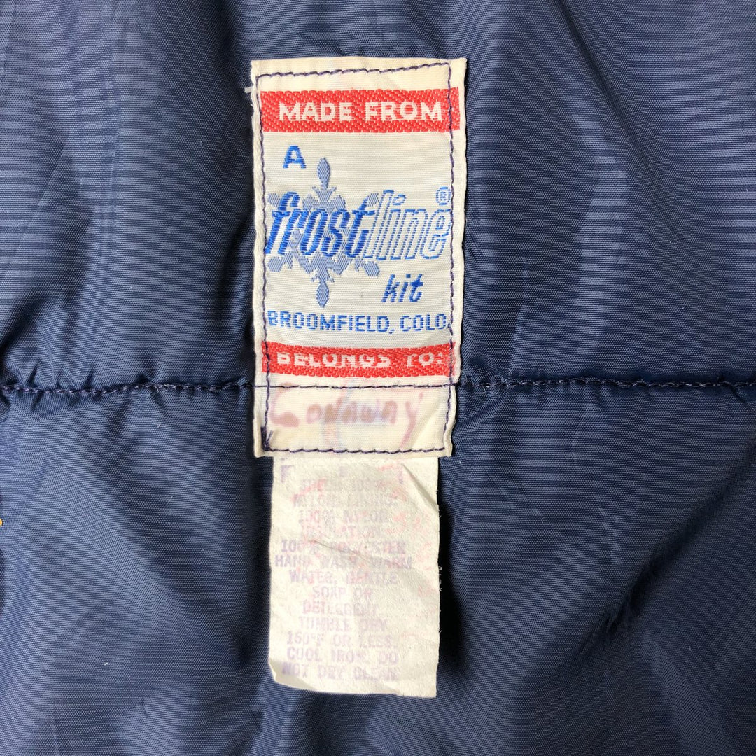 Vintage 1980'S Frostline padded vest, size L, men's Nylon navy blue type Vintage Second Hand