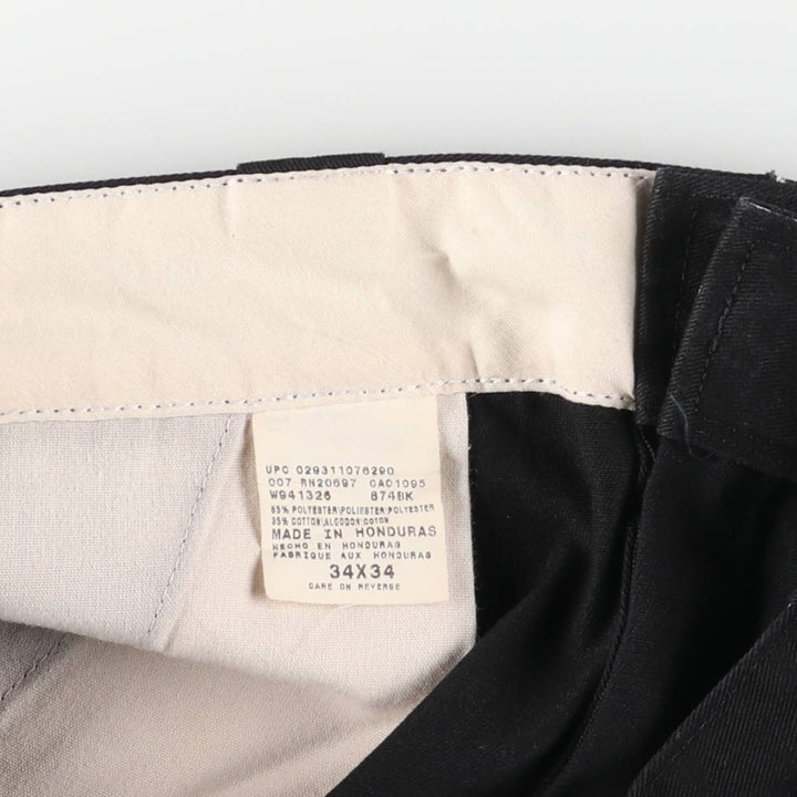 Dickies Work Pants Men's W34 polyester black type Vintage Second Hand
