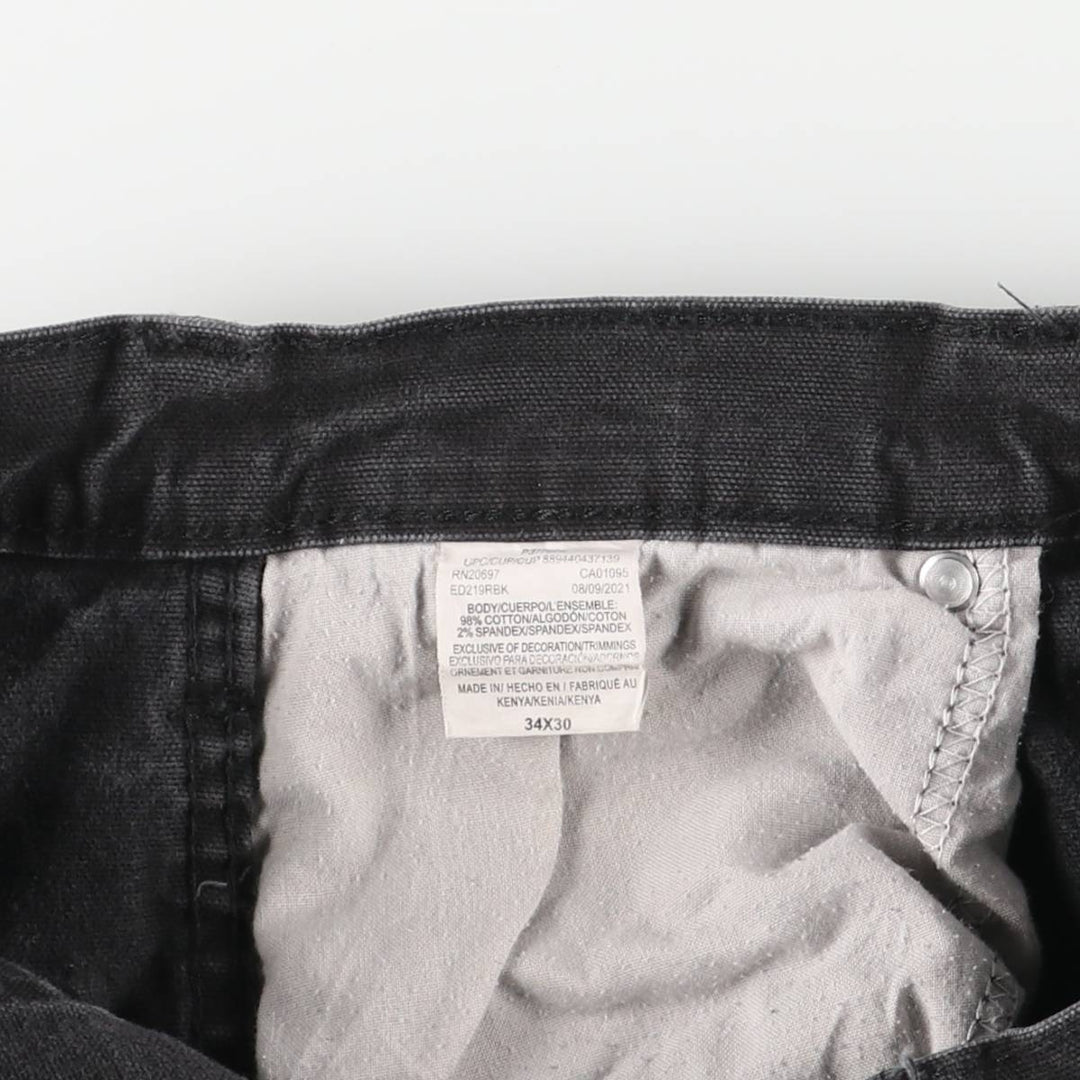 Dickies Duck Work Pants Men's W34 cotton black type Vintage Second Hand