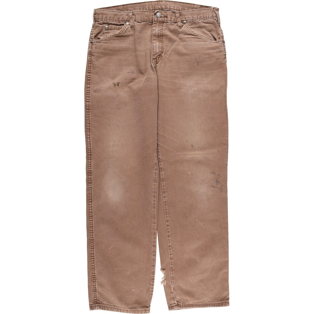 Dickies Duck Work Pants Men's W34 cotton brown type Vintage Second Hand
