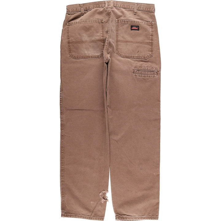 Dickies Duck Work Pants Men's W34 cotton brown type Vintage Second Hand