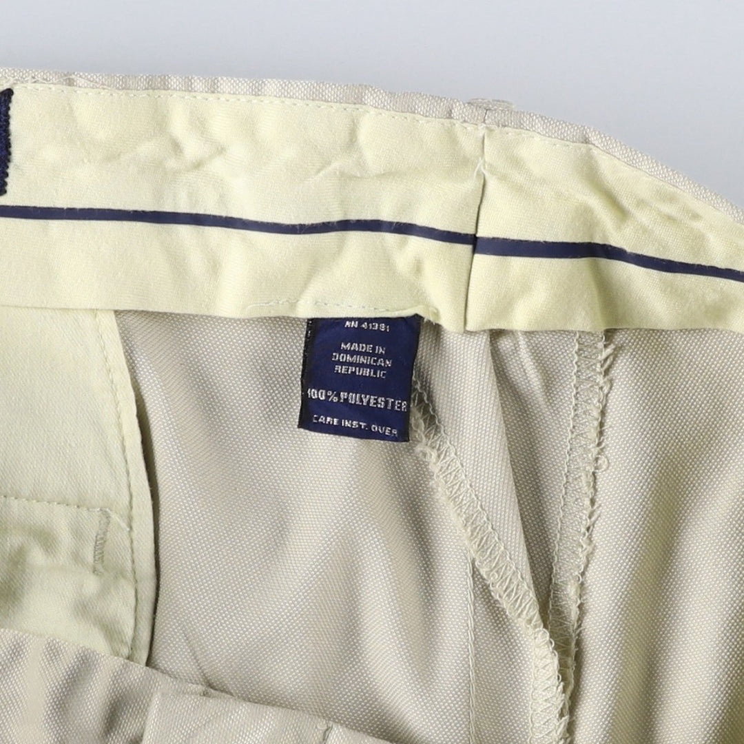 Ralph Lauren POLO GOLF two-pleat slacks, men's size W33 polyester Beige type Vintage Second Hand