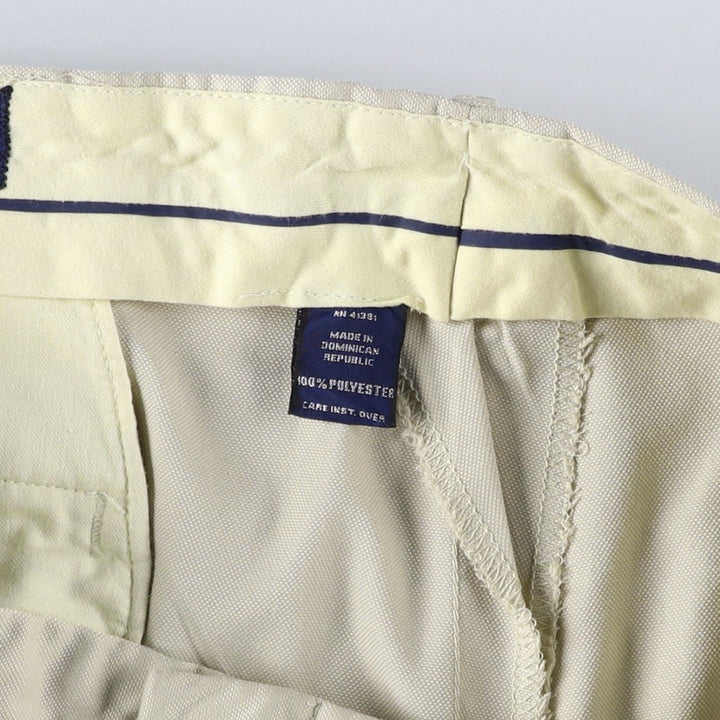 Ralph Lauren POLO GOLF two-pleat slacks, men's size W33 polyester Beige type Vintage Second Hand