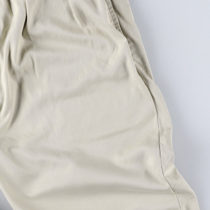 Ralph Lauren POLO GOLF two-pleat slacks, men's size W33 polyester Beige type Vintage Second Hand