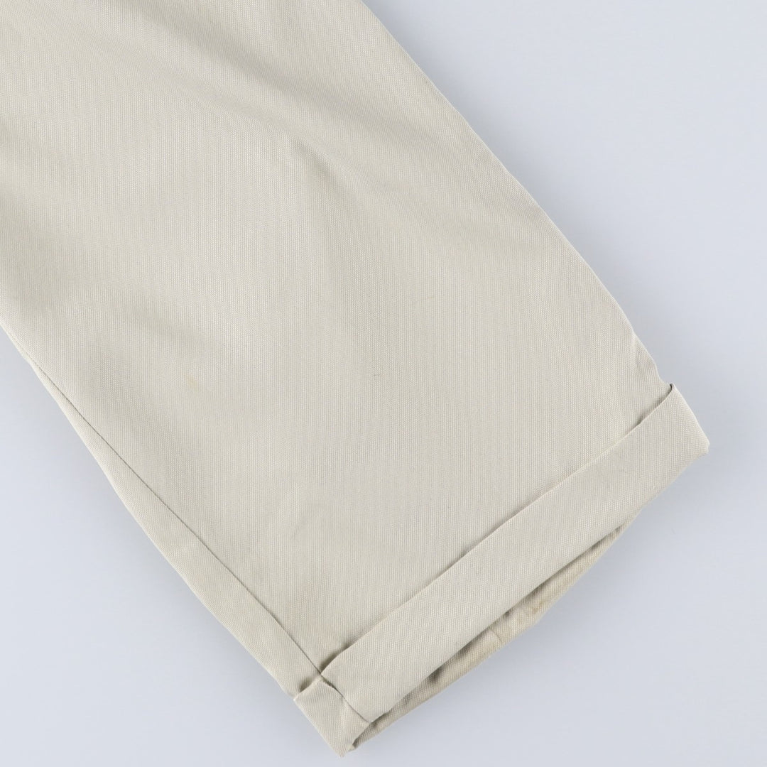 Ralph Lauren POLO GOLF two-pleat slacks, men's size W33 polyester Beige type Vintage Second Hand