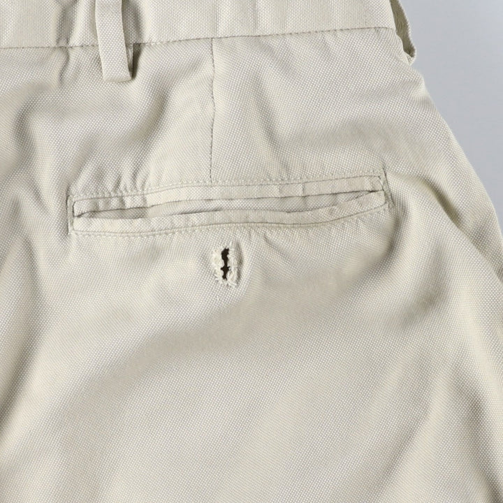 Ralph Lauren POLO GOLF two-pleat slacks, men's size W33 polyester Beige type Vintage Second Hand