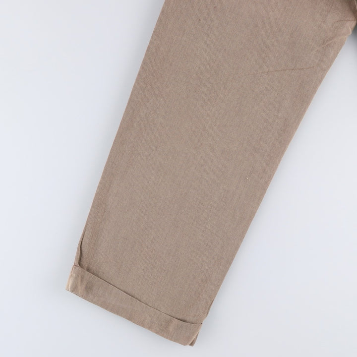 Ralph Lauren POLO by Ralph Lauren two-pleat slacks, men's size W31 cotton beige type brown Vintage Second Hand