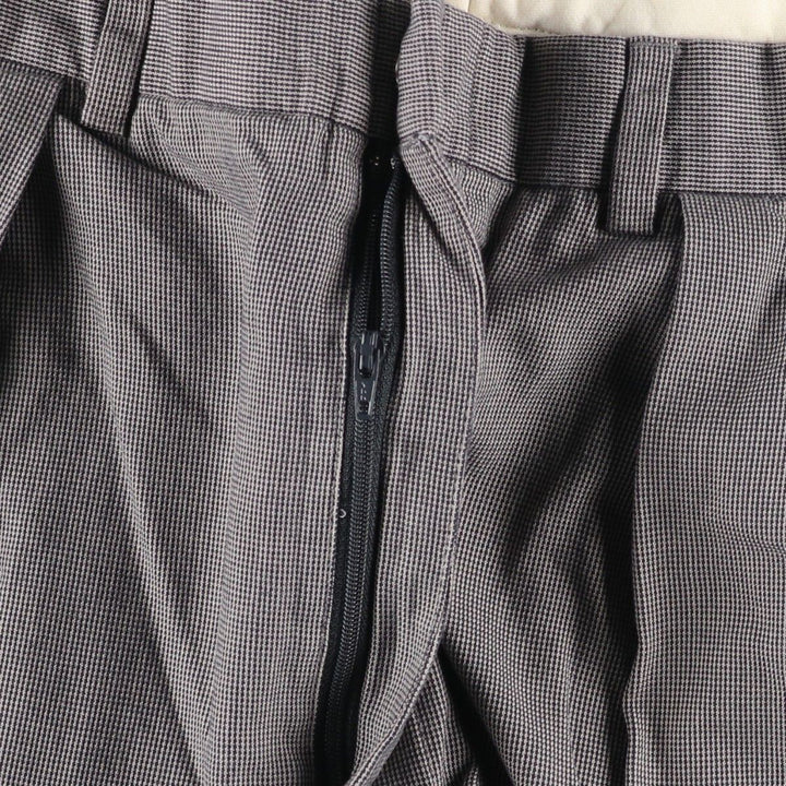 Ralph Lauren POLO by Ralph Lauren Houndstooth Pattern Two-Pleated Slacks, Men's Size W33 cotton gray type Vintage Second Hand