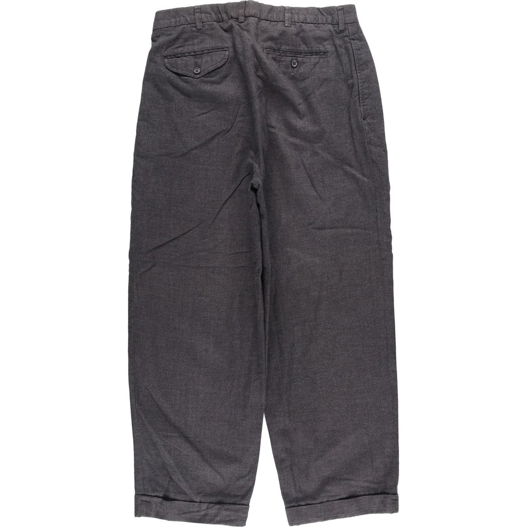 Ralph Lauren POLO by Ralph Lauren Men's Two-Pleated Slacks, Size W30 cotton gray type Vintage Second Hand