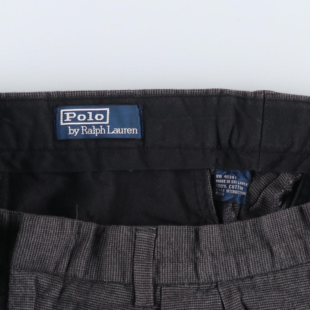 Ralph Lauren POLO by Ralph Lauren Men's Two-Pleated Slacks, Size W30 cotton gray type Vintage Second Hand