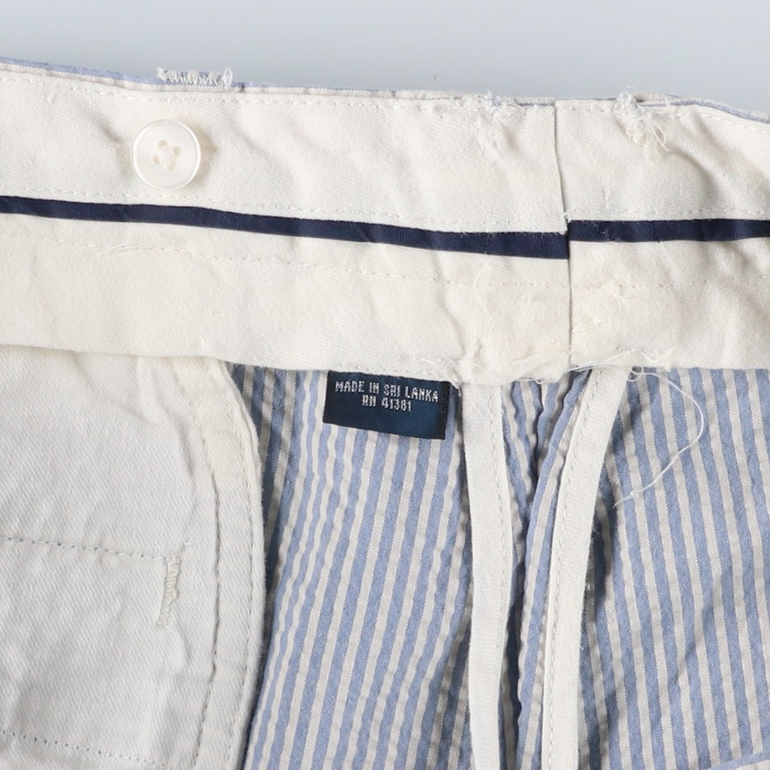 Ralph Lauren POLO by Ralph Lauren seersucker slacks, men's size W35 cotton Blue type light blue Vintage Second Hand