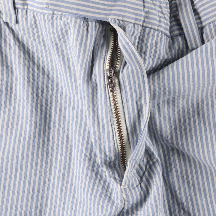 Ralph Lauren POLO by Ralph Lauren seersucker slacks, men's size W35 cotton Blue type light blue Vintage Second Hand