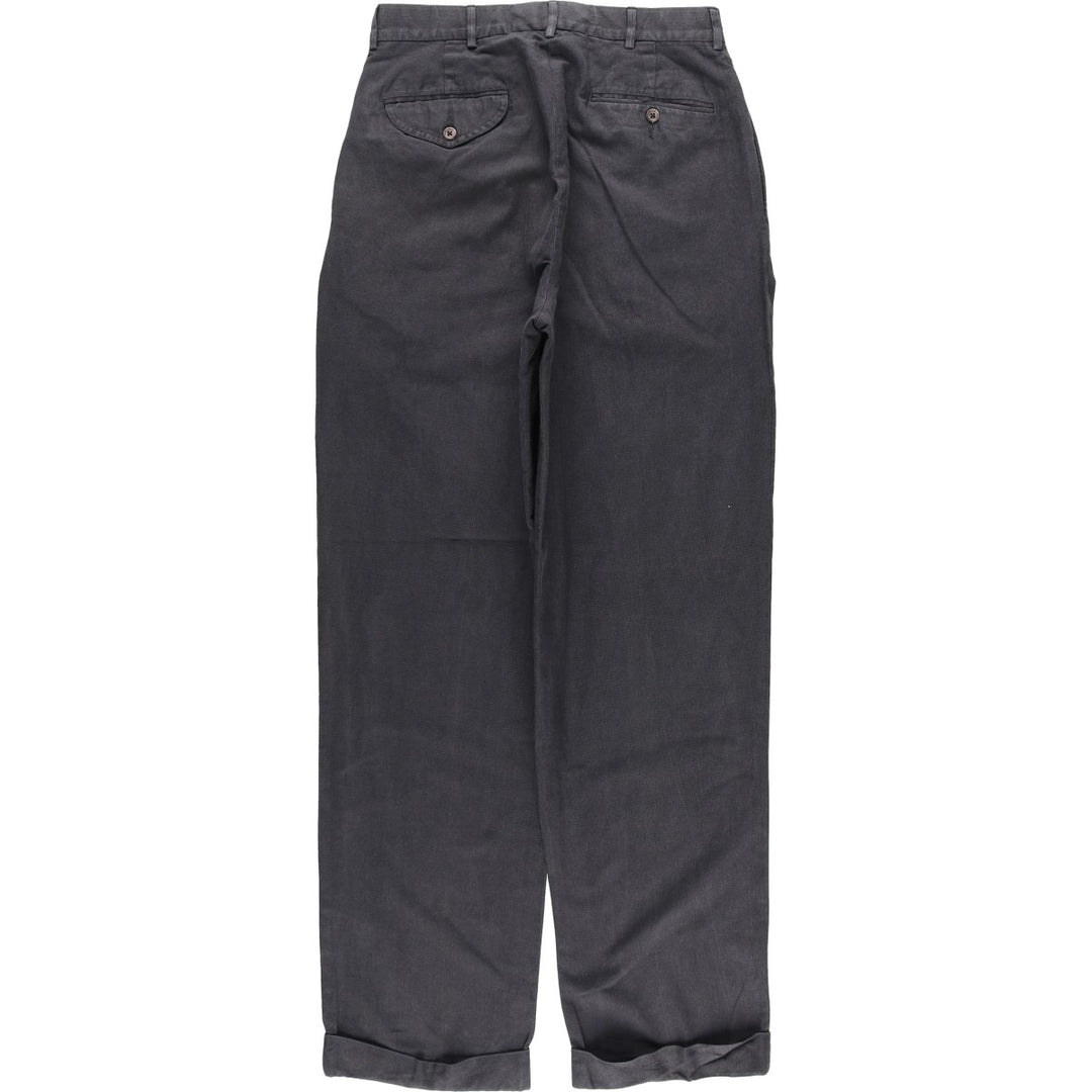 Ralph Lauren POLO by Ralph Lauren two-pleat slacks, men's size W29 cotton gray type Vintage Second Hand