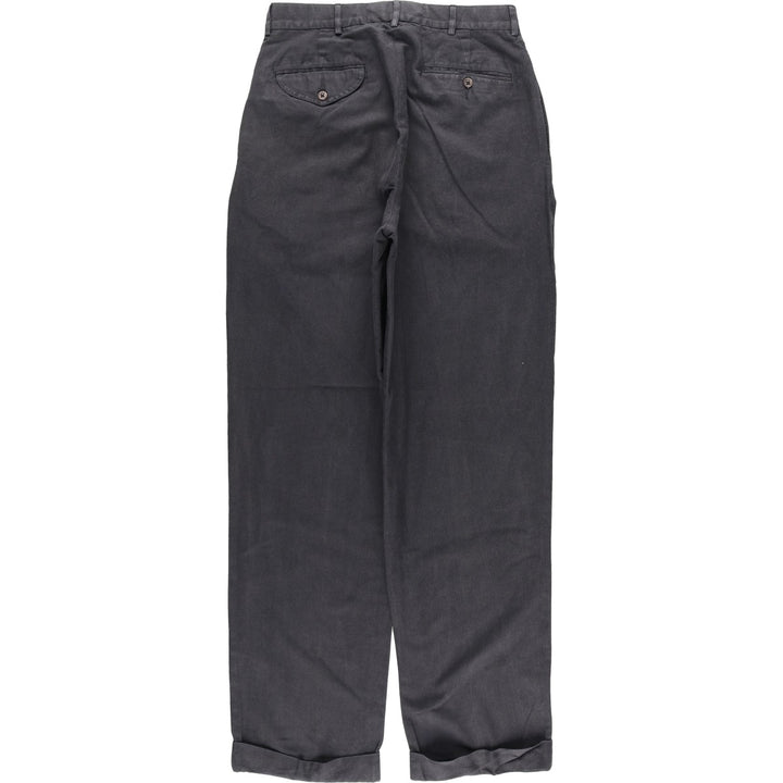 Ralph Lauren POLO by Ralph Lauren two-pleat slacks, men's size W29 cotton gray type Vintage Second Hand