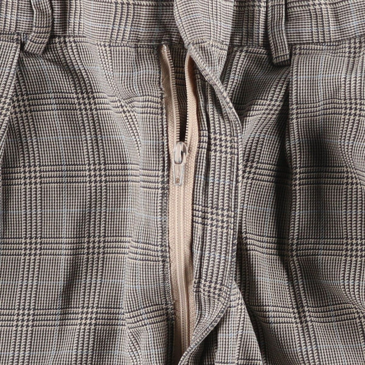 Ralph Lauren POLO by Ralph Lauren Houndstooth Pattern Two-Pleated Cotton Slacks, Men's Size W31 cotton gray type Vintage Second Hand