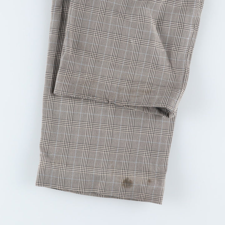 Ralph Lauren POLO by Ralph Lauren Houndstooth Pattern Two-Pleated Cotton Slacks, Men's Size W31 cotton gray type Vintage Second Hand