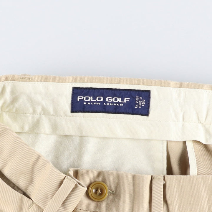 Ralph Lauren POLO GOLF Men's Cotton Slacks, Size W34 Pima Cotton Beige type Vintage Second Hand