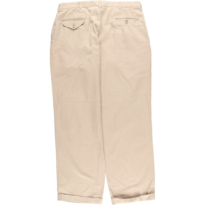 Ralph Lauren POLO by Ralph Lauren Two-pleat slacks pants for men, size W34 cotton Beige type Vintage Second Hand
