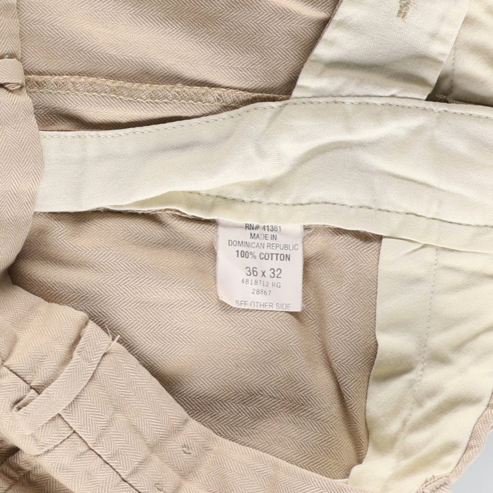 Ralph Lauren POLO by Ralph Lauren Two-pleat slacks pants for men, size W34 cotton Beige type Vintage Second Hand