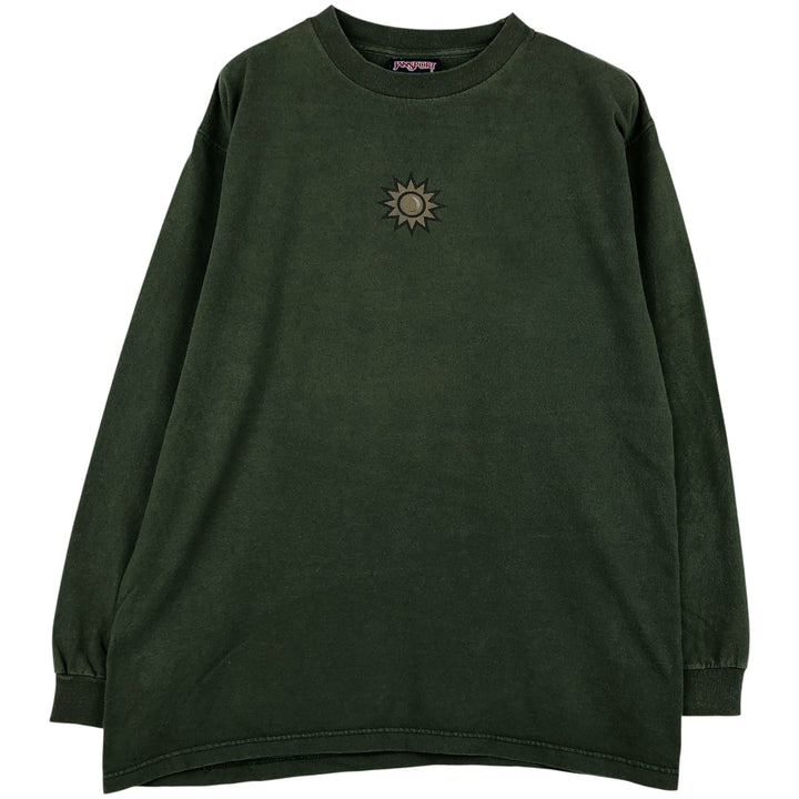 90'S Jansport Vintage Long Sleeve T-Shirt, Made in USA, Men's Size Medium cotton Green type dark green Vintage Second Hand