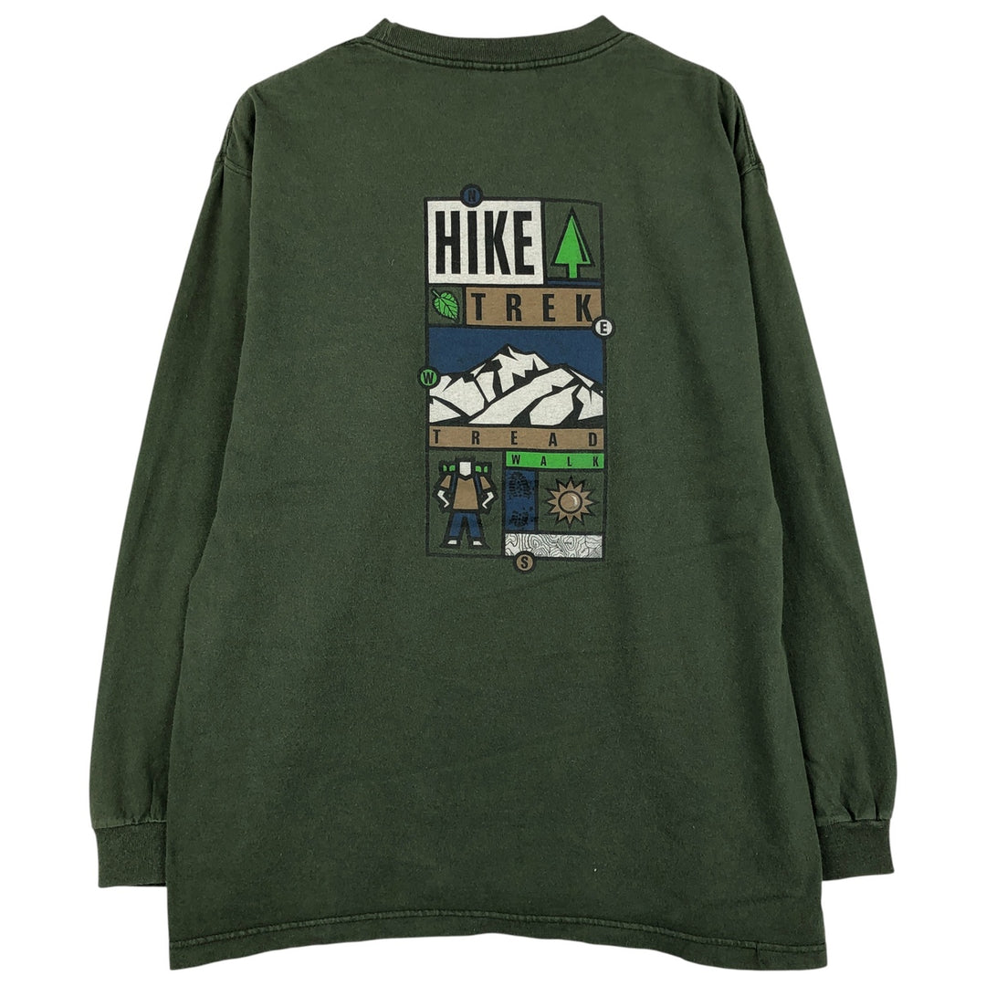 90'S Jansport Vintage Long Sleeve T-Shirt, Made in USA, Men's Size Medium cotton Green type dark green Vintage Second Hand