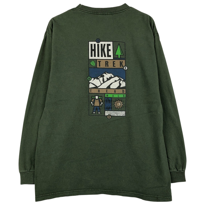 90'S Jansport Vintage Long Sleeve T-Shirt, Made in USA, Men's Size Medium cotton Green type dark green Vintage Second Hand