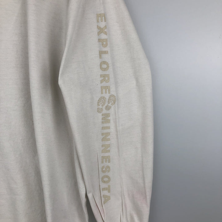90'S All Sport Long Sleeve T-Shirt, Made in USA, Men's XL cotton white type Vintage Second Hand