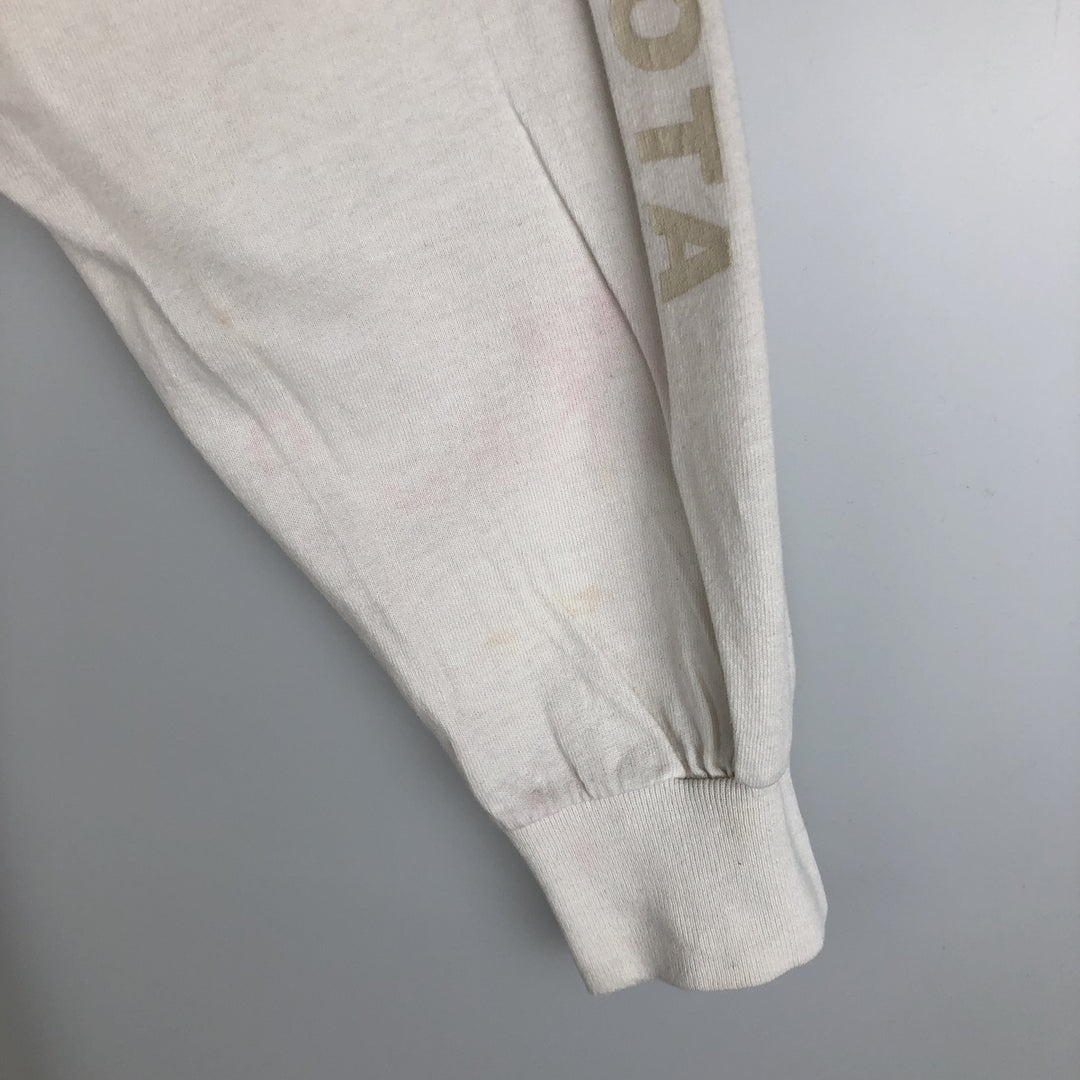 90'S All Sport Long Sleeve T-Shirt, Made in USA, Men's XL cotton white type Vintage Second Hand