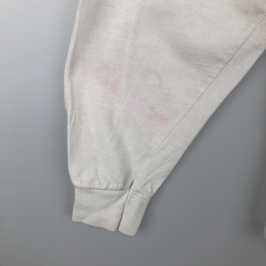 90'S All Sport Long Sleeve T-Shirt, Made in USA, Men's XL cotton white type Vintage Second Hand