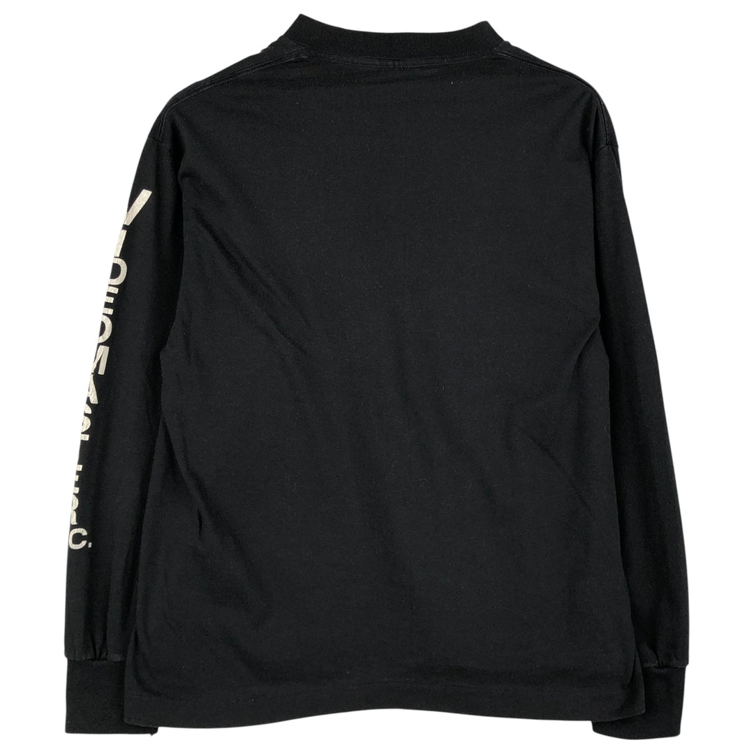 90'S Tee Jays HEF-T Long Sleeve T-Shirt, Made in USA, Men's Size Medium cotton black type Vintage Second Hand