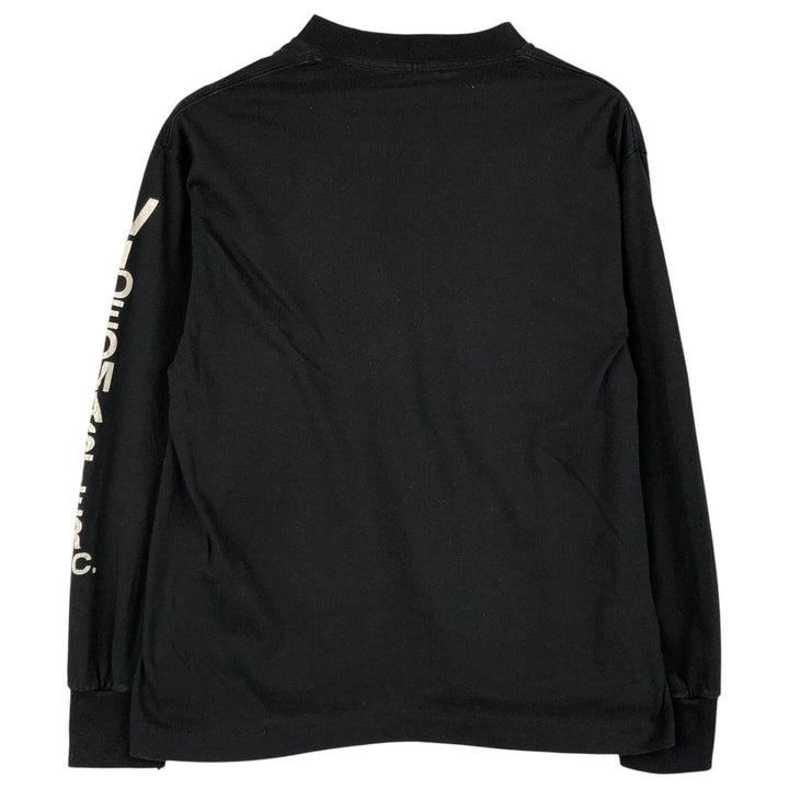 90'S Tee Jays HEF-T Long Sleeve T-Shirt, Made in USA, Men's Size Medium cotton black type Vintage Second Hand