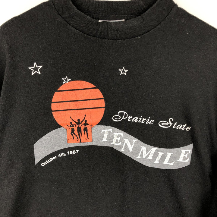 90'S Tee Jays HEF-T Long Sleeve T-Shirt, Made in USA, Men's Size Medium cotton black type Vintage Second Hand