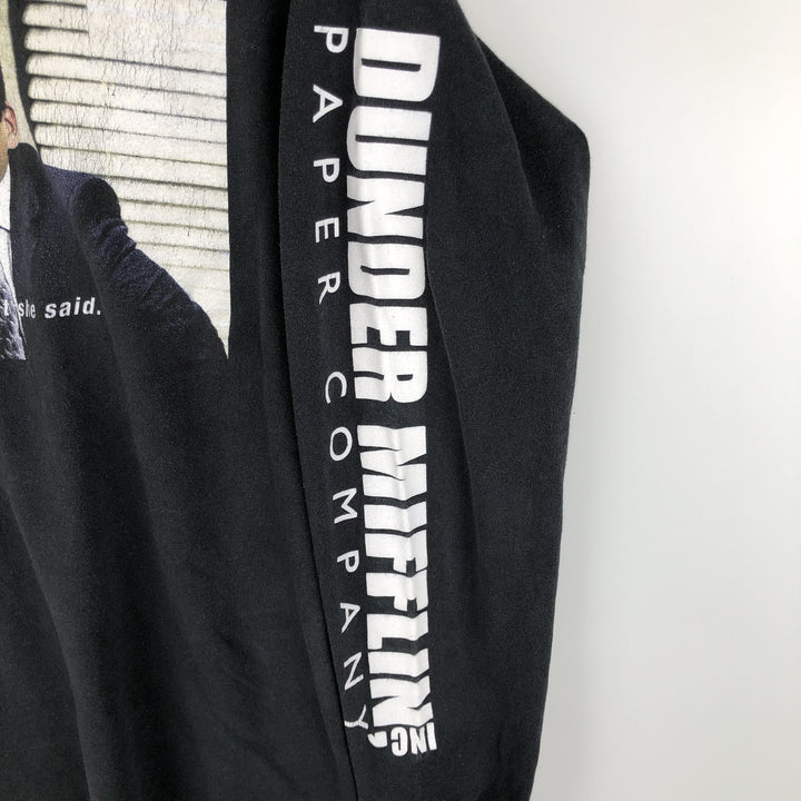90'S THE OFFICE TV Drama Long Sleeve T-Shirt, Men's Size Medium cotton black type Vintage Second Hand