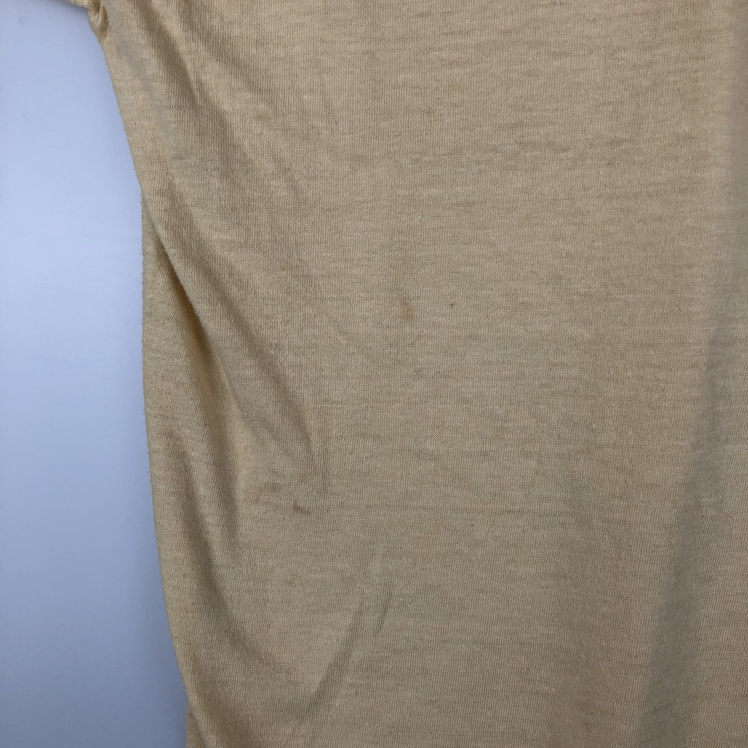 Vintage 1980'S Munsingwear Solid Pocket Long Sleeve T-Shirt, Men's XL polyester Beige type Vintage Second Hand