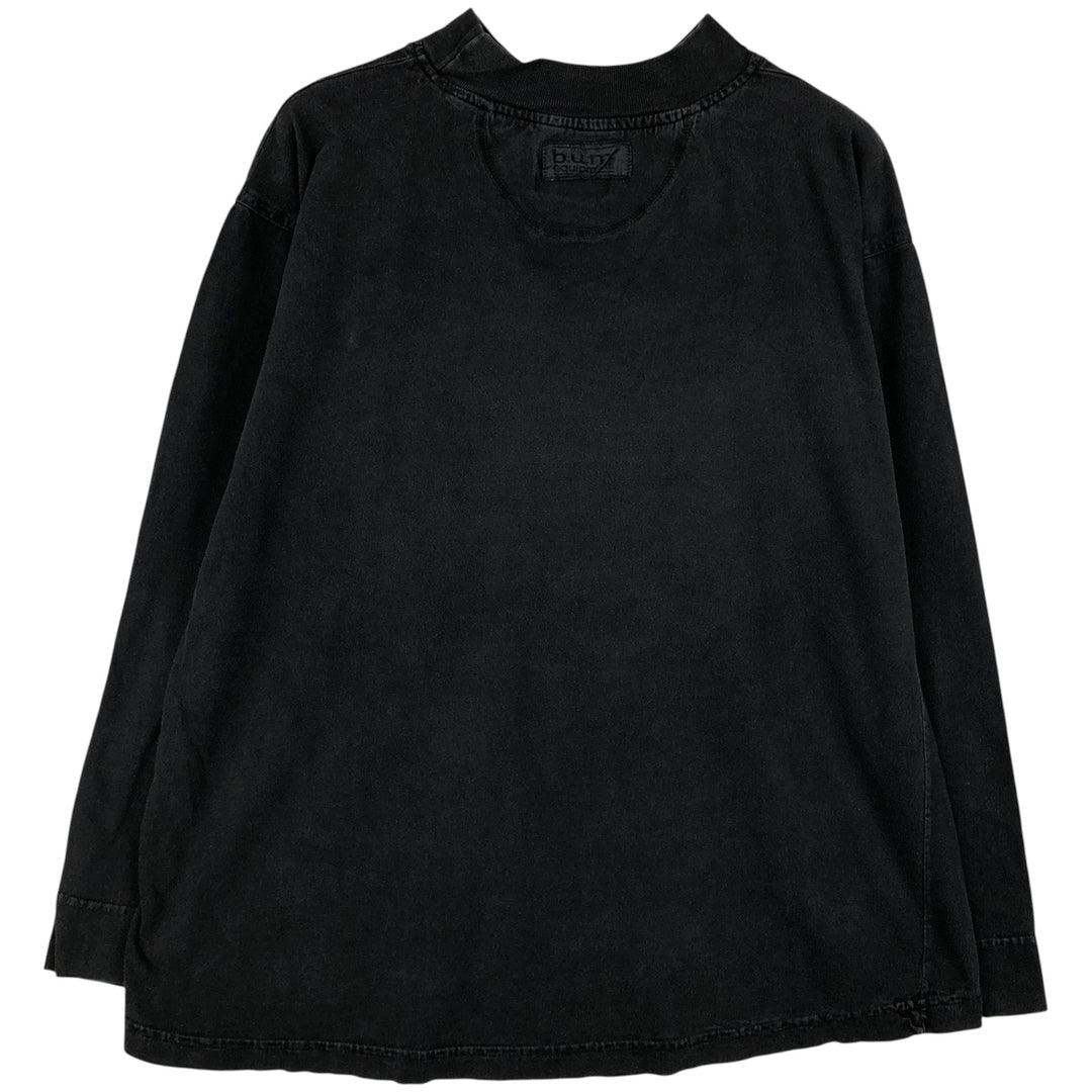 bum long T-shirt, men's size M cotton black type Vintage Second Hand
