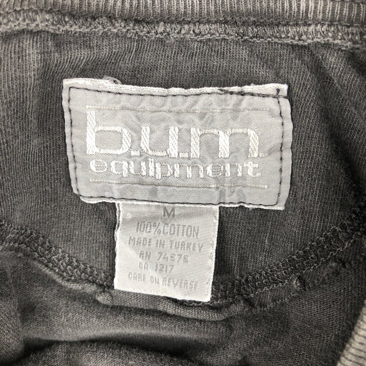 bum long T-shirt, men's size M cotton black type Vintage Second Hand