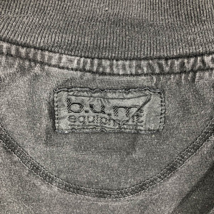 bum long T-shirt, men's size M cotton black type Vintage Second Hand