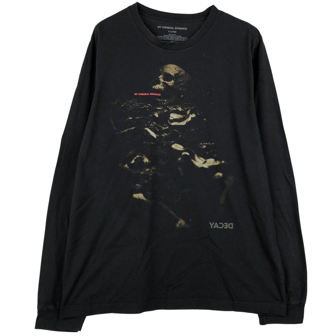 MY CHEMICAL ROMANCE Long Sleeve Band T-Shirt, Men's Size XL cotton black type Vintage Second Hand