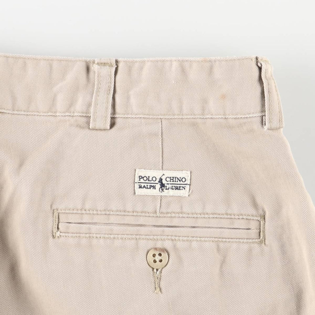 Ralph Lauren Polo Ralph Lauren Two-pleat Chino Pants for Men, W34 equivalent cotton Beige type Vintage Second Hand