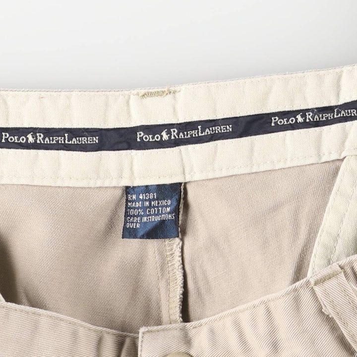 Ralph Lauren Polo Ralph Lauren Two-pleat Chino Pants for Men, W34 equivalent cotton Beige type Vintage Second Hand