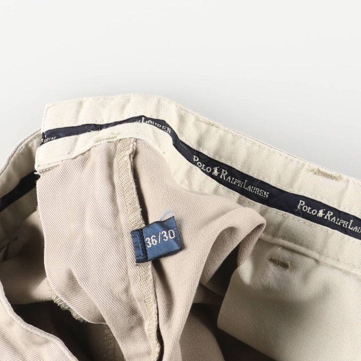 Ralph Lauren Polo Ralph Lauren Two-pleat Chino Pants for Men, W34 equivalent cotton Beige type Vintage Second Hand