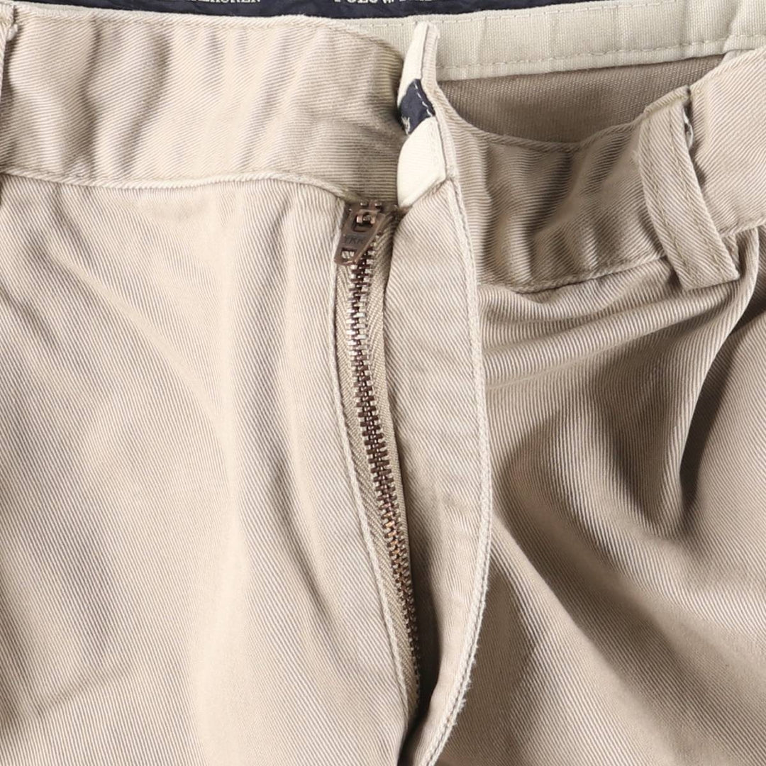 Ralph Lauren Polo Ralph Lauren Two-pleat Chino Pants for Men, W34 equivalent cotton Beige type Vintage Second Hand