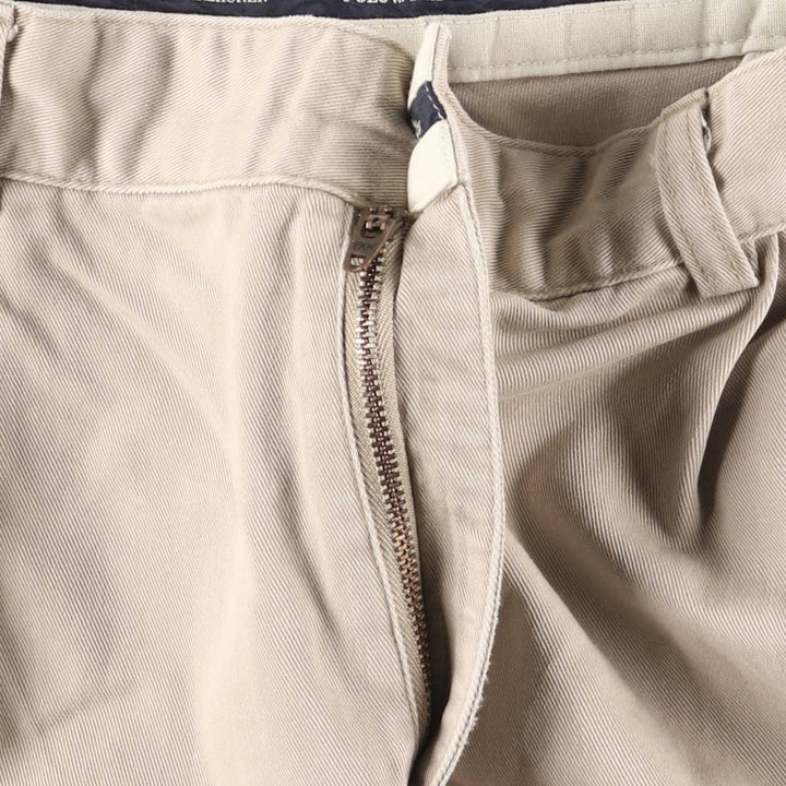 Ralph Lauren Polo Ralph Lauren Two-pleat Chino Pants for Men, W34 equivalent cotton Beige type Vintage Second Hand