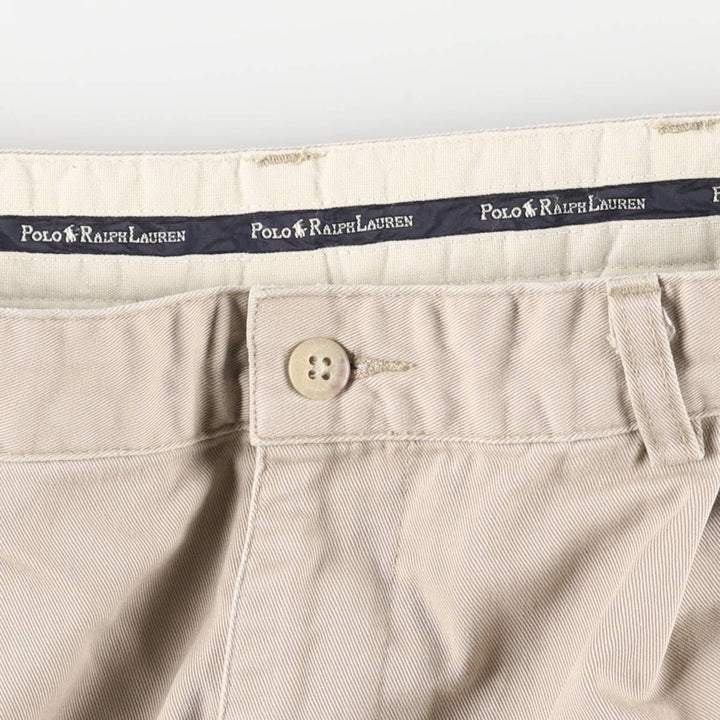 Ralph Lauren Polo Ralph Lauren Two-pleat Chino Pants for Men, W34 equivalent cotton Beige type Vintage Second Hand
