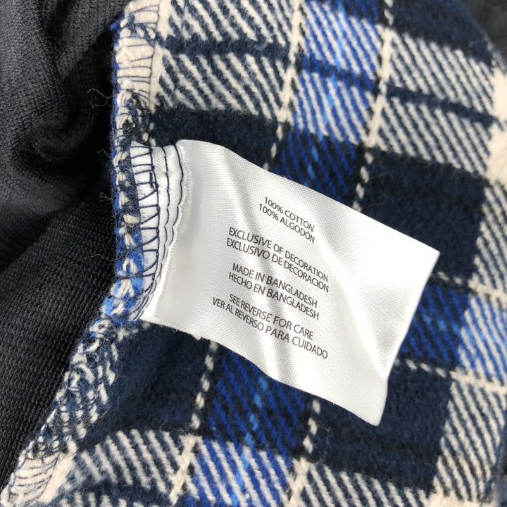 Orvis Classic Collection Long Sleeve Heavy Flannel Check Shirt, Men's Size Small cotton blue type Vintage Second Hand