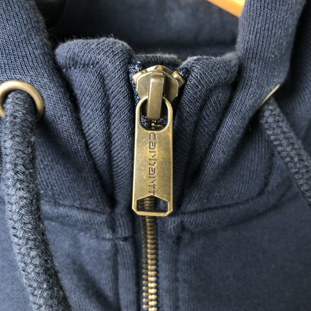 Carhartt Loose Fit Half-Zip Hoodie, Men's Size L cotton navy blue type Vintage Second Hand