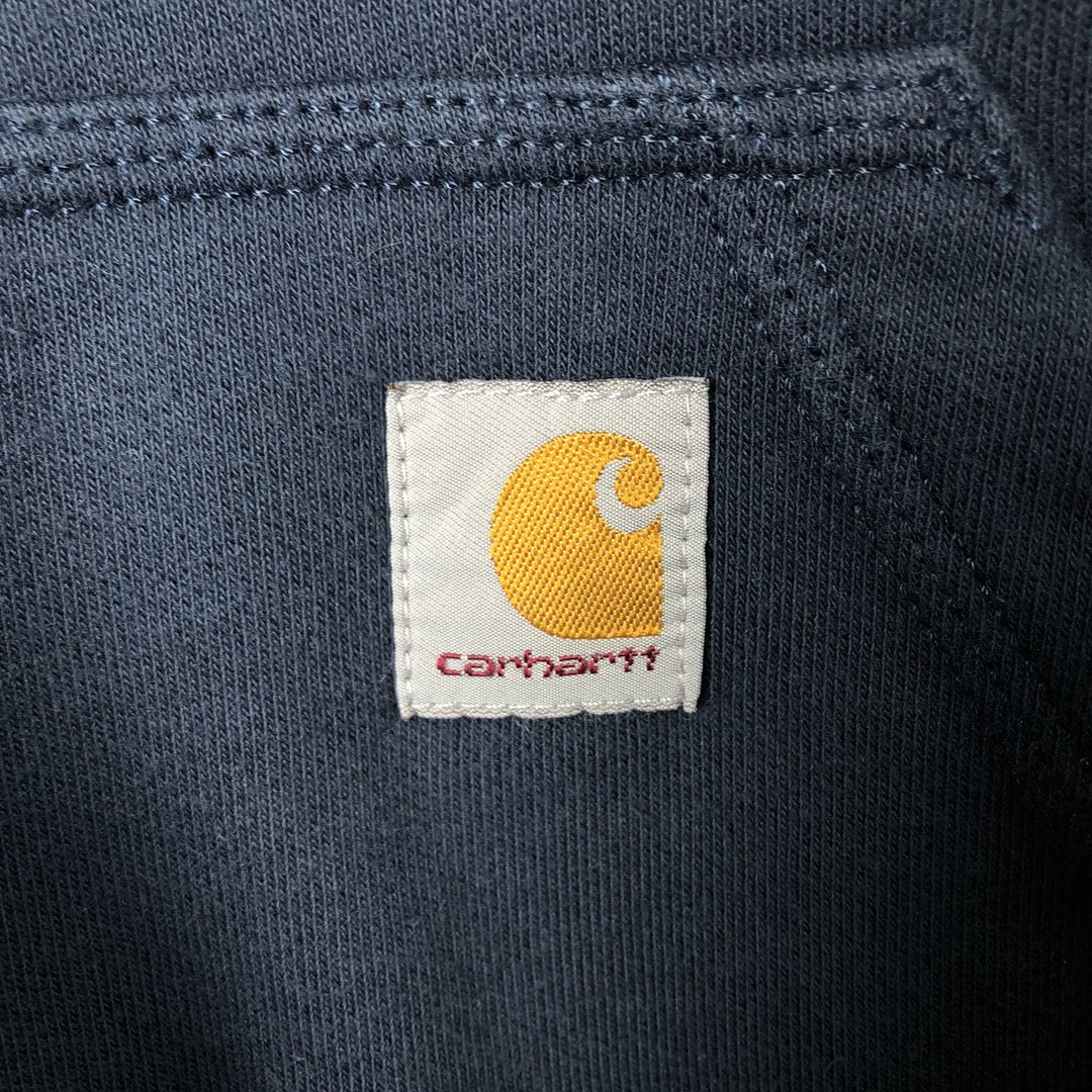 Carhartt Loose Fit Half-Zip Hoodie, Men's Size L cotton navy blue type Vintage Second Hand