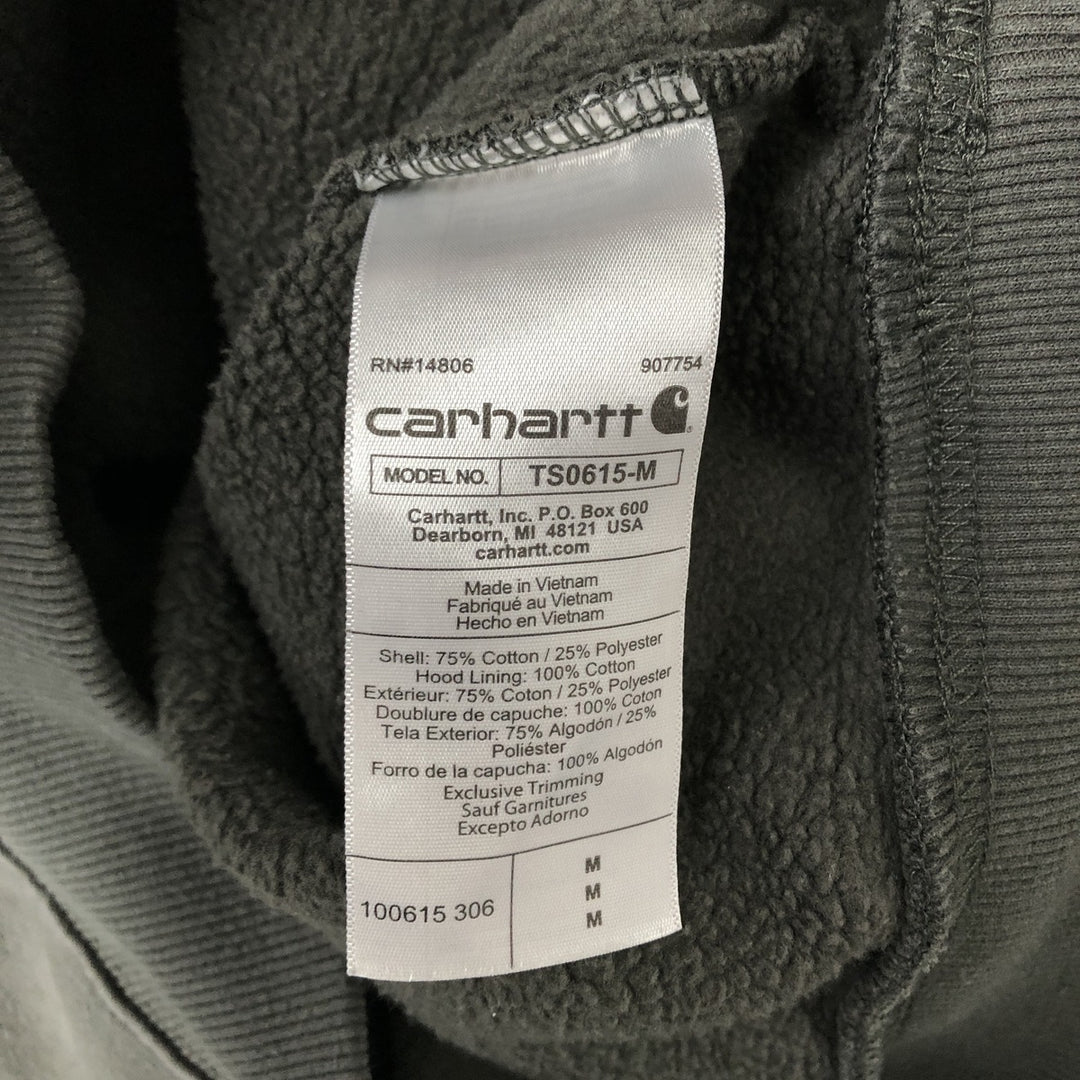 Carhartt Loose Fit Rain Defender Pullover Hoodie, Men's Size Medium cotton Green type dark green Vintage Second Hand